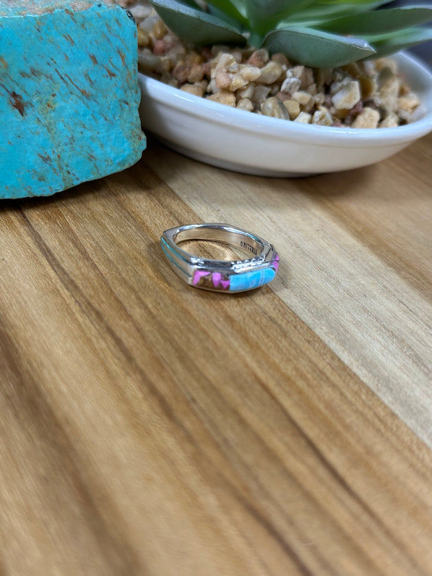 Signet Cotton Candy Inlay Rings