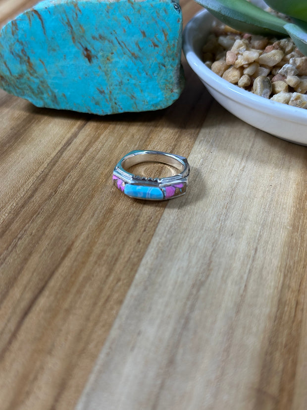 Signet Cotton Candy Inlay Rings