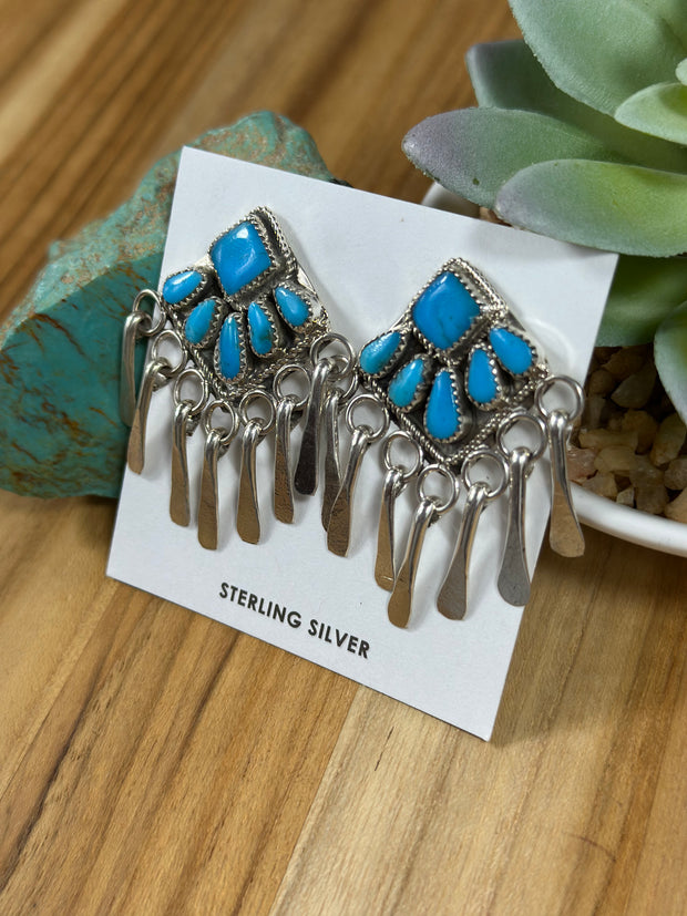 Turquoise Cluster Earrings