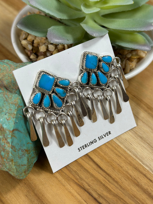 Turquoise Cluster Earrings