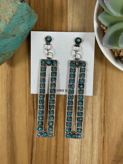Kingman Turquoise Dangle Earrings