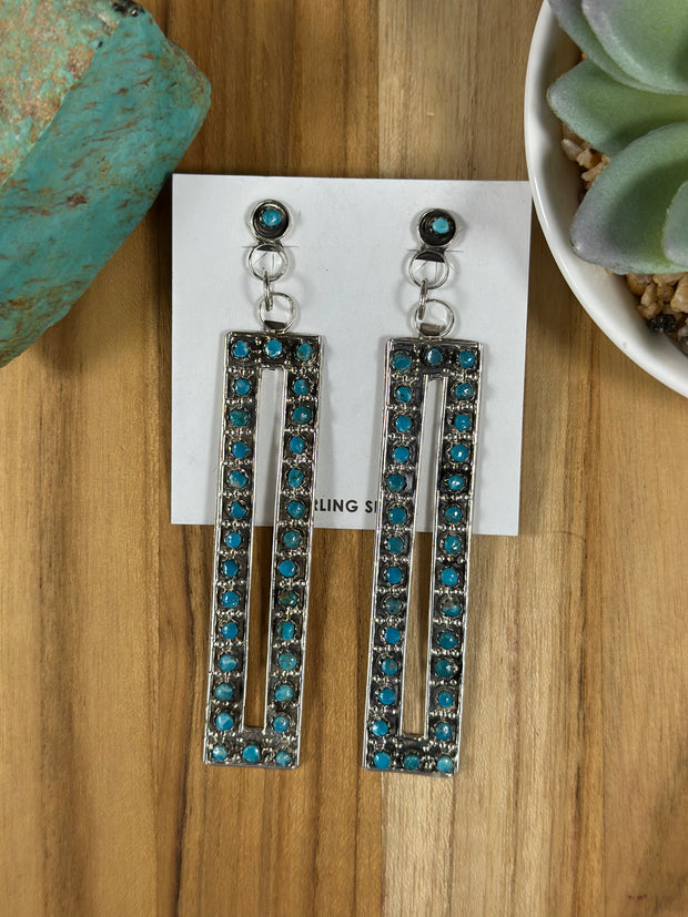 Kingman Turquoise Dangle Earrings