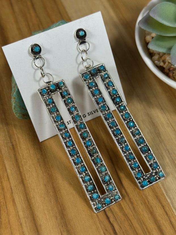 Kingman Turquoise Dangle Earrings