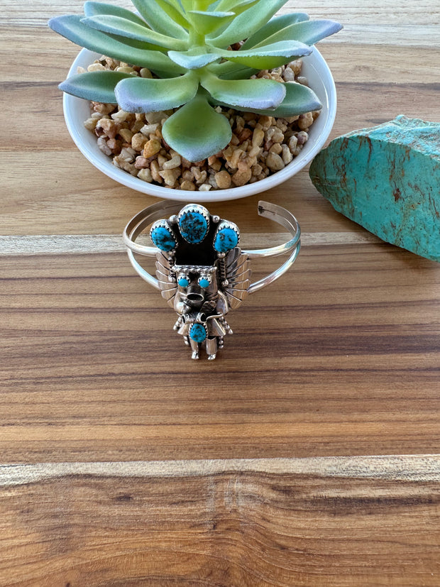 Kingman Turquoise Kachina Cuff