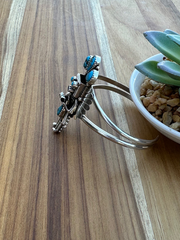 Kingman Turquoise Kachina Cuff