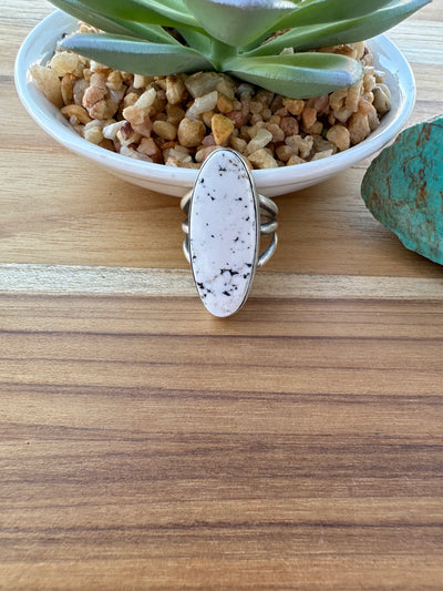 White Buffalo Oval Ring