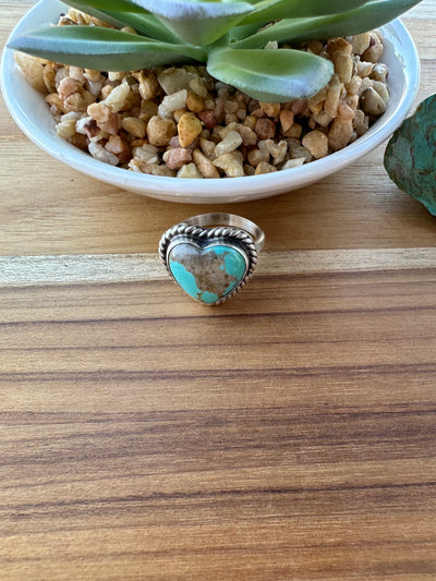 Turquoise Heart Ring