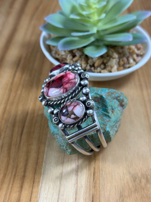 Dahlia Rose 3 Stone Cuff