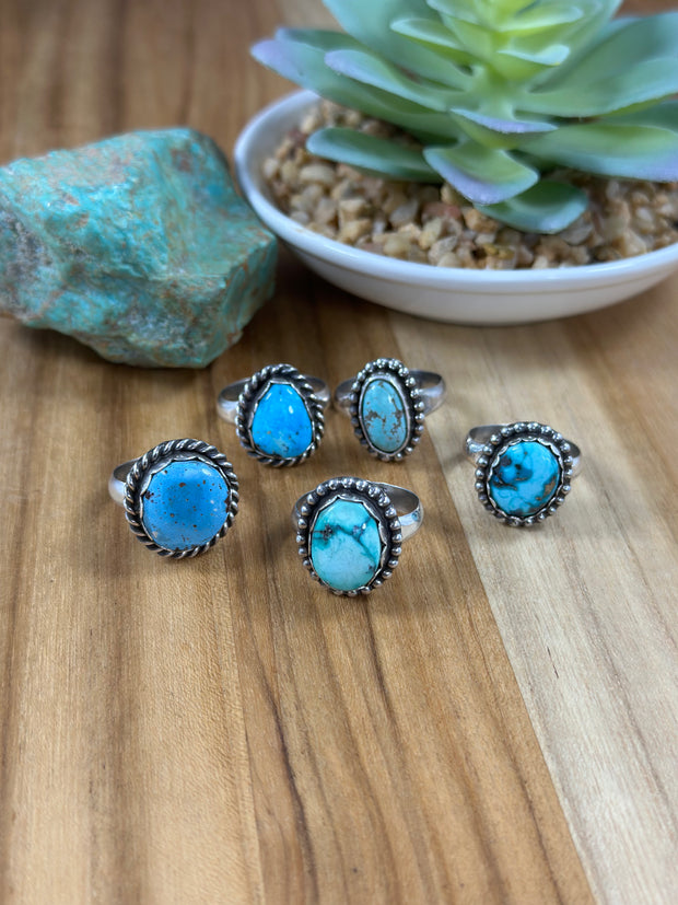 Kingman Turquoise Rings