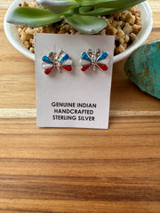Zuni Butterfly Stud Earrings