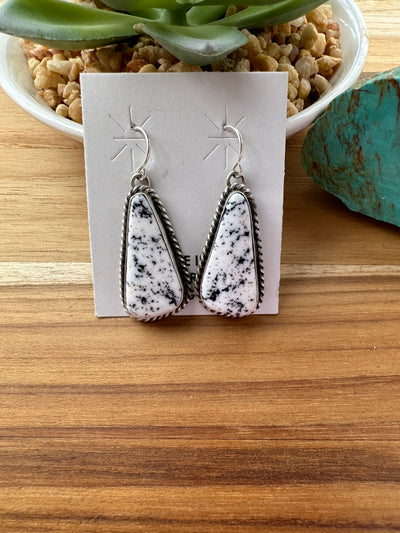 White Buffalo Dangle Earrings