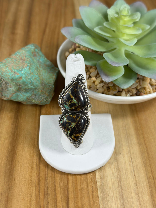 2 Stone Black Jack Ring