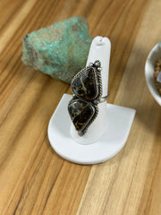 2 Stone Black Jack Ring