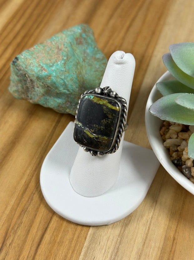 Black Jack Adjustable Square Ring