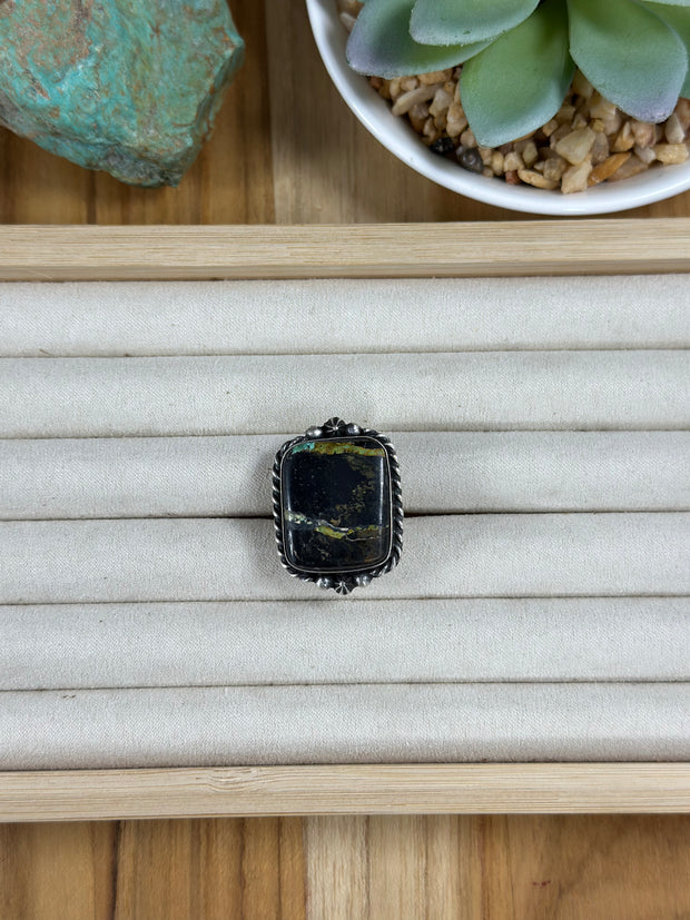 Black Jack Adjustable Square Ring
