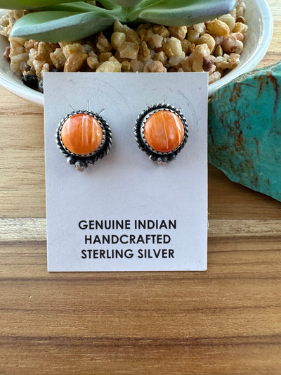 Orange Stud Earrings