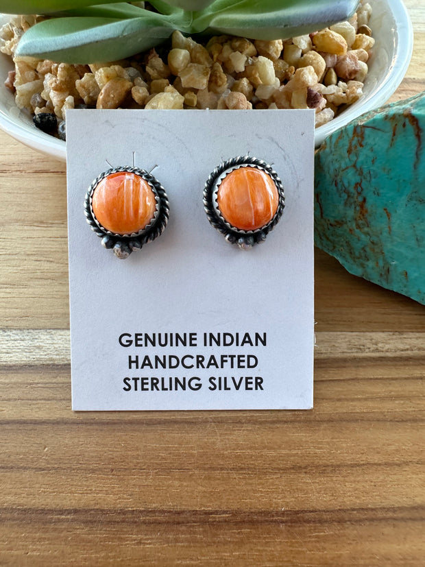 Orange Stud Earrings