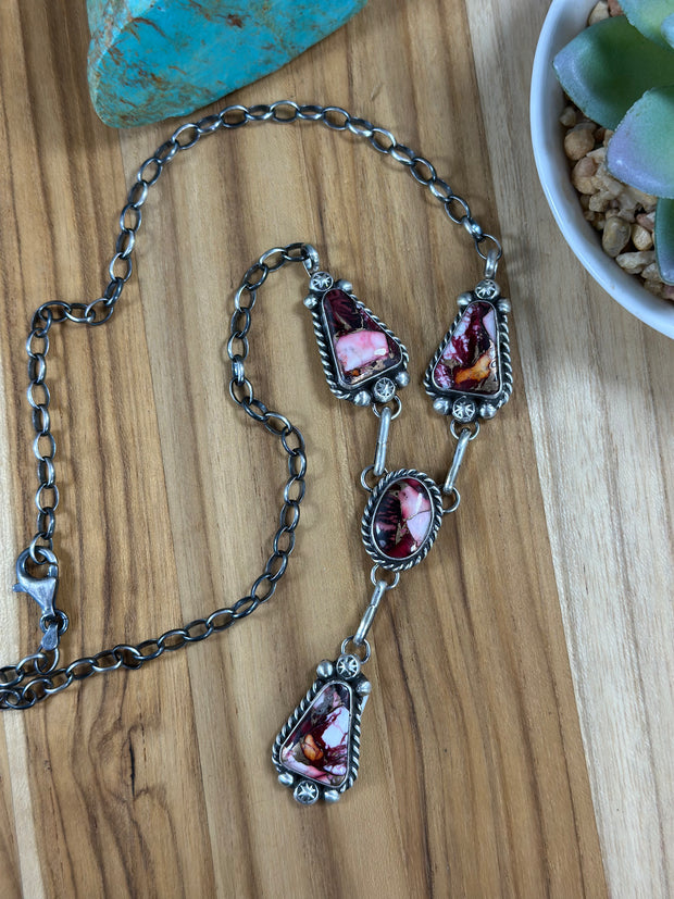 Dahila Rose 4 Stone Lariat