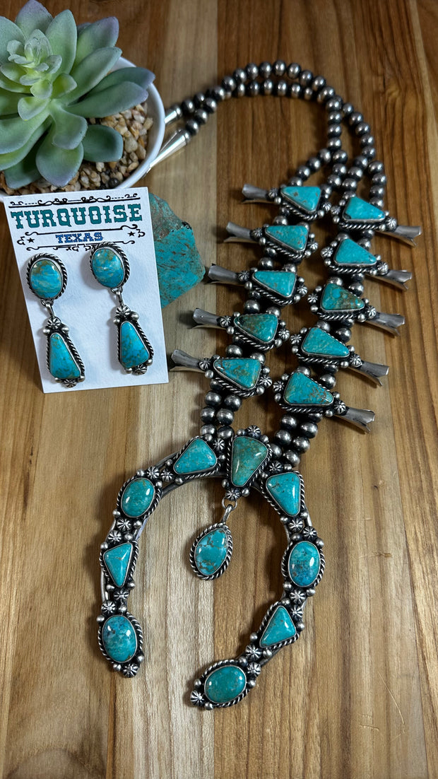 Kingman Turquoise Squash Necklace