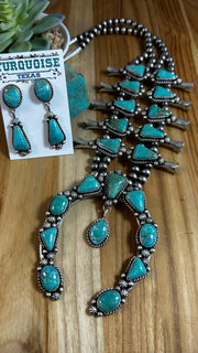 Kingman Turquoise Squash Necklace