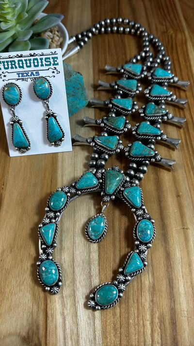 Kingman Turquoise Squash Necklace