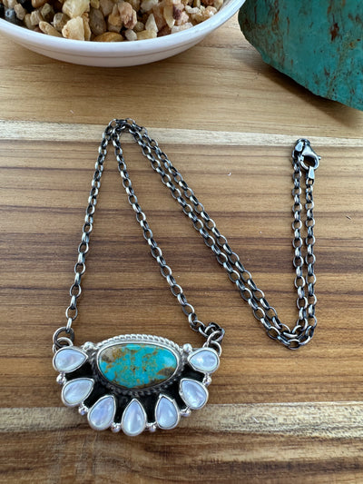 Kingman Half Cluster Necklace