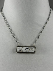 White Buffalo Bar Necklace
