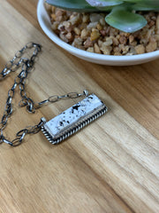 White Buffalo Bar Necklace