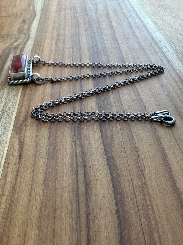 Dahlia Rose Bar Necklace