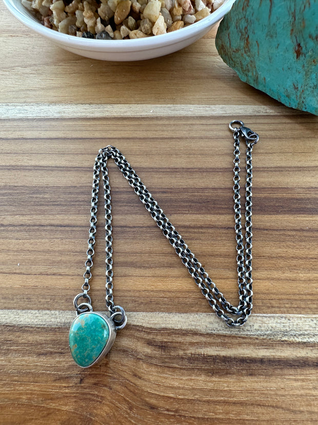 Single Stone Kingman Necklace