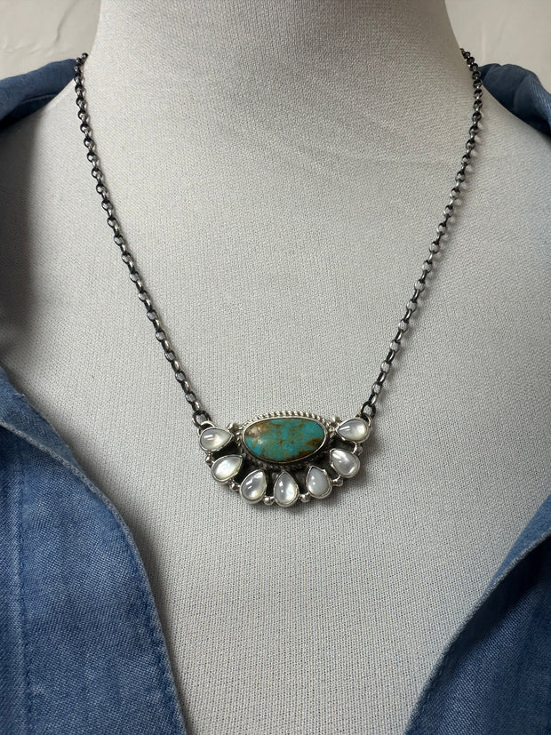Kingman Half Cluster Necklace