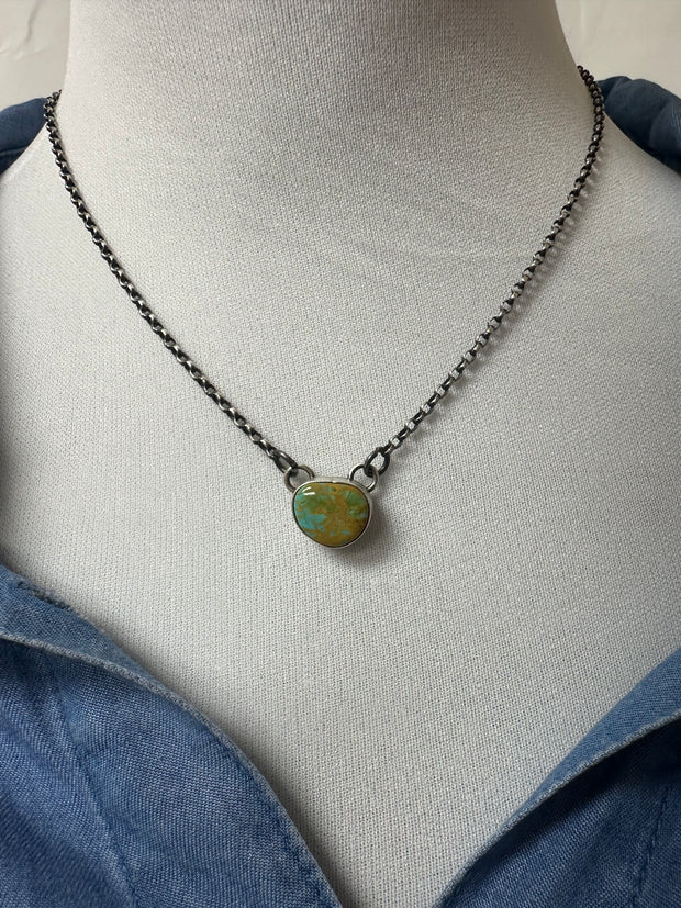 Single Stone Kingman Necklace
