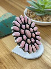 Pink Conch Cluster Ring