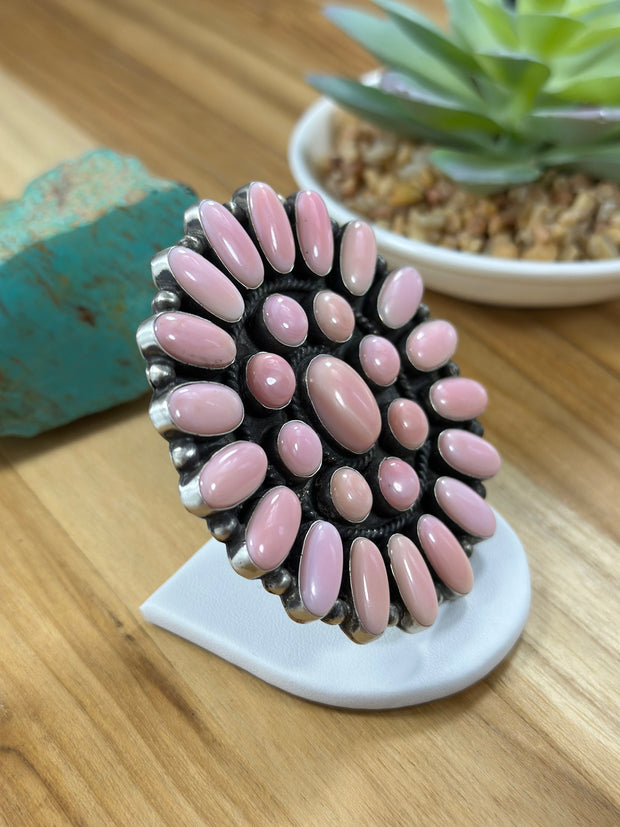 Pink Conch Cluster Ring