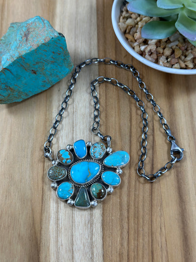 Kingman Cluster Necklace