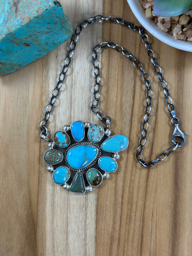 Kingman Cluster Necklace