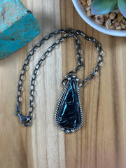 Blackjack Teardrop  Necklace