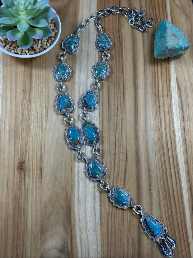 11 Stone Kingman Turquoise Lariat