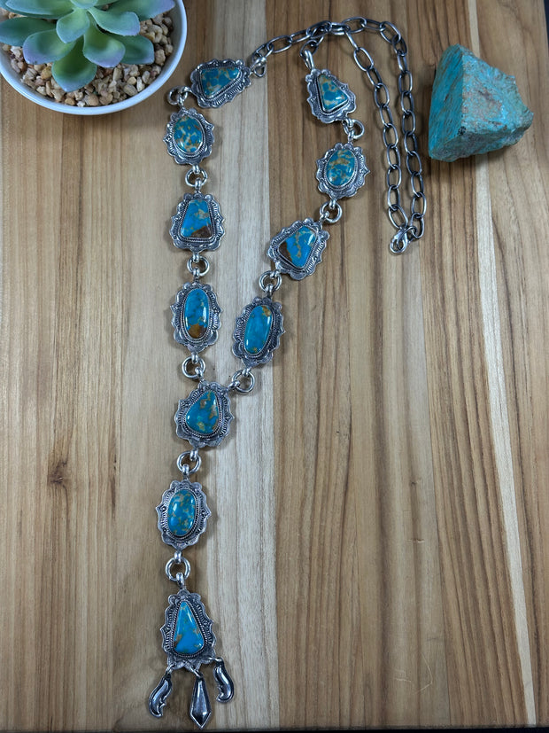 11 Stone Kingman Turquoise Lariat
