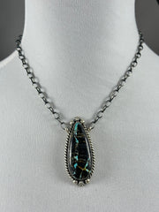 BlackJack Teardrop Necklace