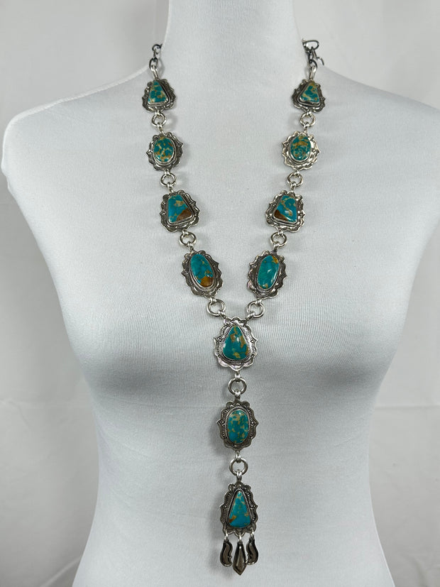 11 Stone Kingman Turquoise Lariat