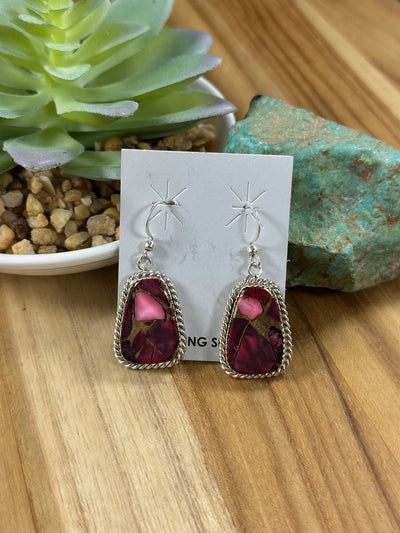 Dahlia Rose Dangle Earrings