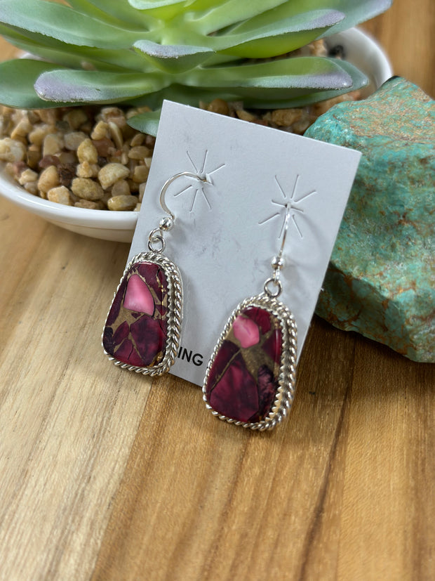 Dahlia Rose Dangle Earrings