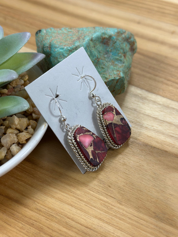 Dahlia Rose Dangle Earrings