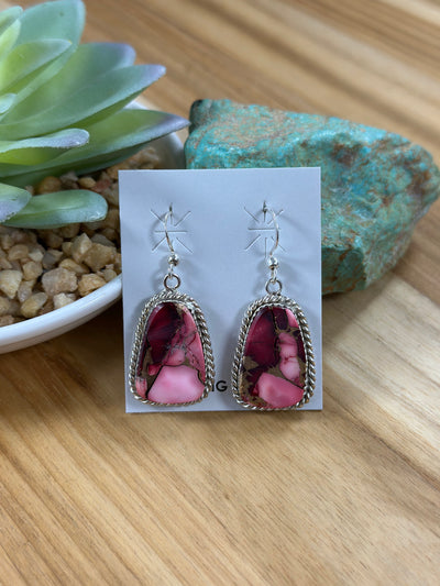 Dahlia Rose Dangle Earrings