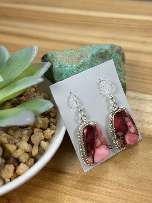Dahlia Rose Dangle Earrings