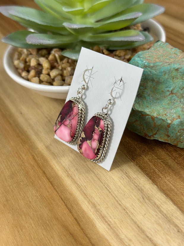Dahlia Rose Dangle Earrings