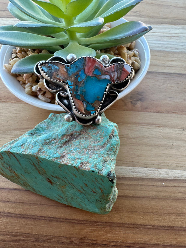 Spiny Turquoise Mix Cow Ring