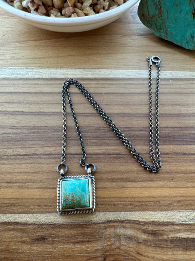 Square Turquoise Necklace