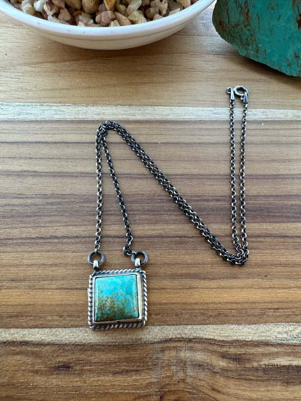 Square Turquoise Necklace